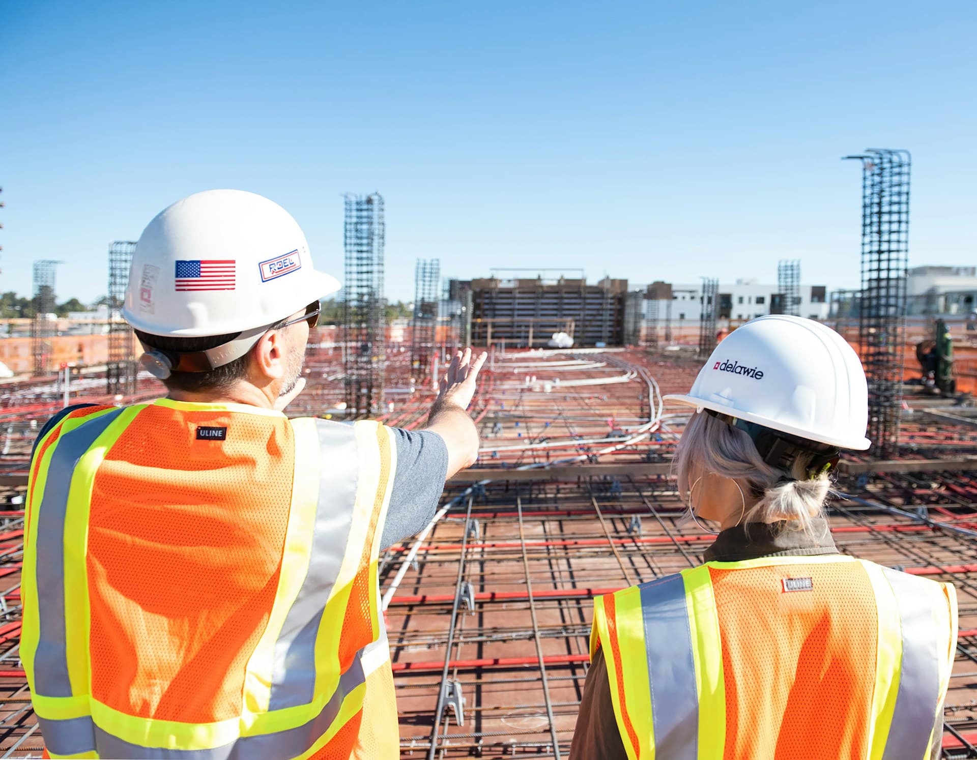 Builders on site