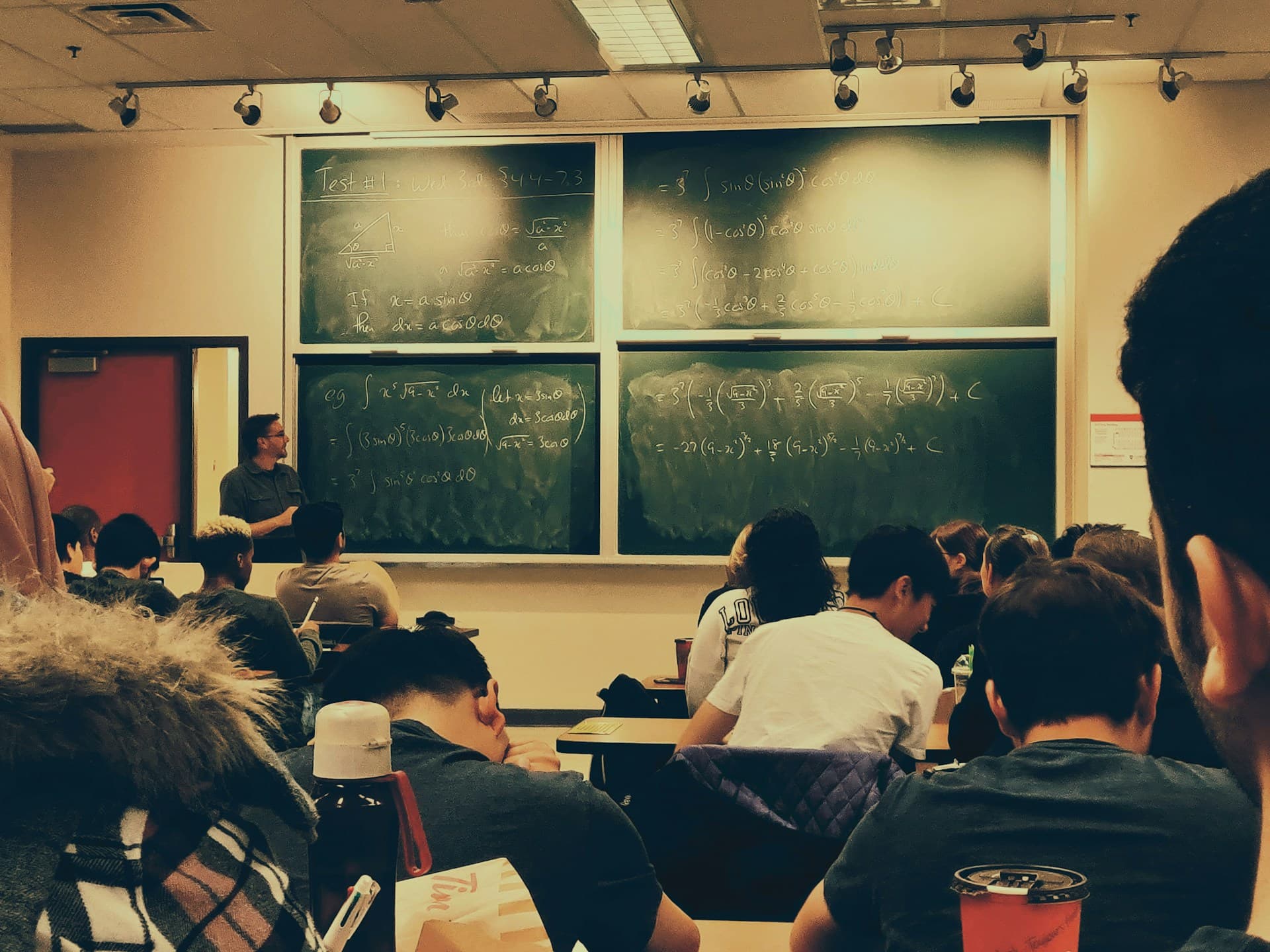 Teacher and students in a classroom